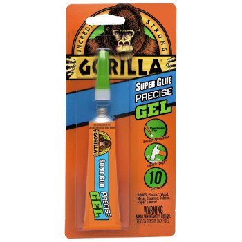 Gorilla 109804 No Drip Super Glue, Gel, Clear, 15 g Tube