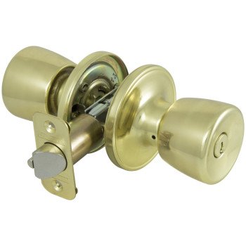 ProSource TS710BRA4B Privacy Lockset, Tulip Design, Polished Brass, Stainless Steel