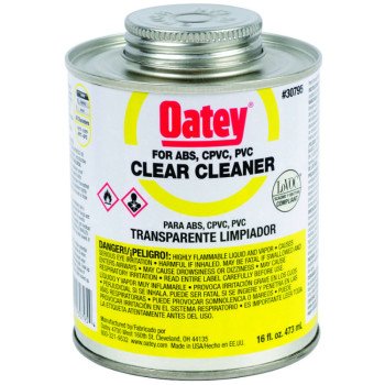 Oatey 30795 All-Purpose Pipe Cleaner, Liquid, Clear, 16 oz Can