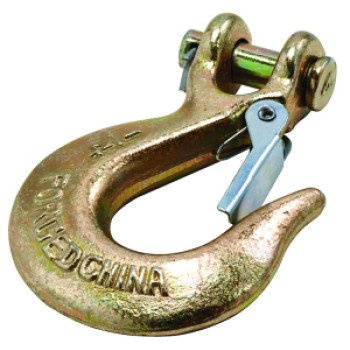 National Hardware 3256BC Series N830-315 Clevis Slip Hook with Latch, 1/4 in, 3150 lb Working Load, Steel, Yellow Chrome