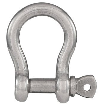 National Hardware N100-347 Anchor Shackle, 3/16 in Trade, 650 lb Working Load, 3/16 in Dia Wire, 316 Grade