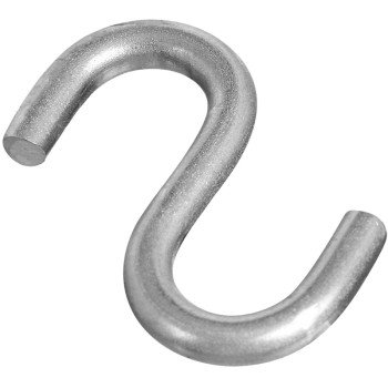 National Hardware N197-186 S-Hook, 55 lb Working Load, 0.81 in Dia Wire, Stainless Steel