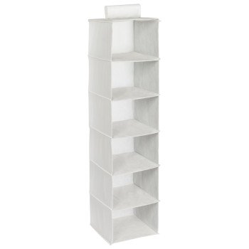 Honey-Can-Do SFT-01577 Closet Organizer, 12 in W, 54 in H, 8-Shelf, Fabric, White