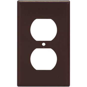 Eaton Wiring Devices 2132B-BOX Receptacle Wallplate, 4-1/2 in L, 2-3/4 in W, 1 -Gang, Thermoset, Brown, High-Gloss