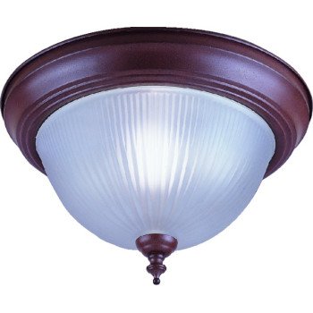 Boston Harbor RF04 Single Light Flush Mount Ceiling Fixture, 120 V, 60 W, 1-Lamp, A19 or CFL Lamp, Sienna Fixture