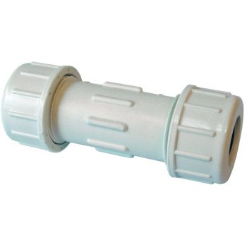 B & K 160-105 Double Seal Coupling, 1 in, Compression, PVC