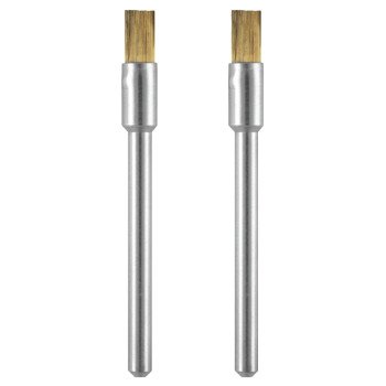 Dremel 537-02 Brush, 1/8 in Dia, 1/8 in Arbor/Shank, Brass Bristle