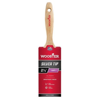 Wooster 5222-2-1/2 Paint Brush, 2-1/2 in W, 2-15/16 in L Bristle, Polyester Bristle, Varnish Handle