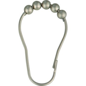 Simple Spaces SD-BH-SN Roller Ball Curtain Hook, Steel, Brushed Nickel, 1-1/2 in W, 3 in H