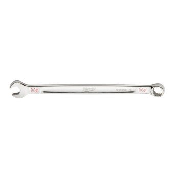 Milwaukee 45-96-9409 Combination Wrench, SAE, 9/32 in Head, 5.31 in L, 12-Point, Steel, Chrome