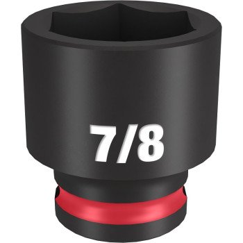 Milwaukee SHOCKWAVE Impact Duty Series 49-66-6112 Shallow Impact Socket, 7/8 in Socket, 3/8 in Drive, Square Drive