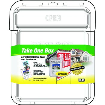 Hy-Ko 22131 Take One Flyer Box, Single-Sided, Plastic, Clear