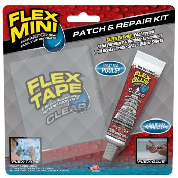 Flex Seal POOLKITMINI Patch and Repair Kit, Clear, 3-Piece