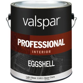 Valspar 11800 Series 11811-1GAL Interior Paint, Eggshell Sheen, Light, 1 gal, Can, 350 to 450 sq-ft Coverage Area