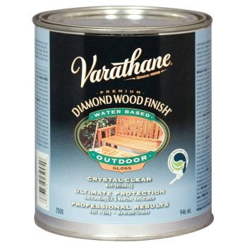 Varathane Y250041 Exterior Finish, Gloss, Clear, Liquid, 946 mL, Can