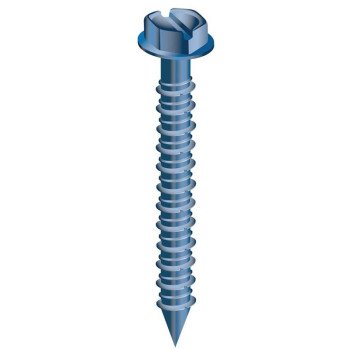 Cobra Anchors 671T Screw, 3/16 in Thread, 1-3/4 in L, Hex, Socket Drive, Steel, Fluorocarbon-Coated, 100 PK