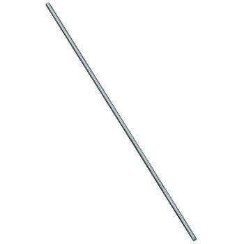 Stanley Hardware N179-309 Threaded Rod, #10-24 Thread, 12 in L, A Grade, Steel, Zinc, UNC Thread