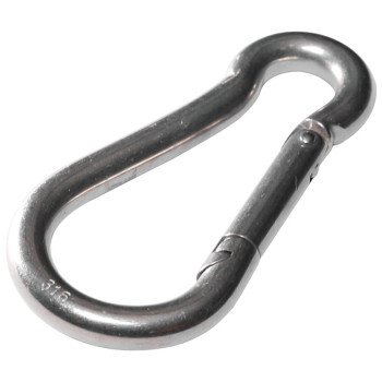 Baron 2450-5/16 Spring Hook Snap Link, Steel, Zinc