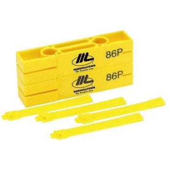 Marshalltown 86P Line Block and Twig, 5 in L, 2-1/4 in W, HDPE, Bright Yellow