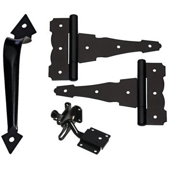 National Hardware DPV878 Series N343-467 Self-Latching Gate Kit, Steel, Black, 1-Piece