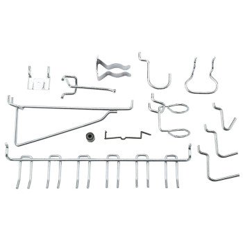 National Hardware N112-062 Peg Hook Assortment, 1/8, 1/4 in Opening, Steel, Zinc, 6/PK