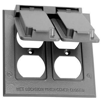 BWF FC-261V Cover, 4-9/16 in L, 4-9/16 in W, Square, Metal, Gray, Powder-Coated