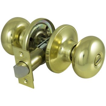 ProSource TF710V-PS Privacy Lockset, Tubular Design, Polished Brass