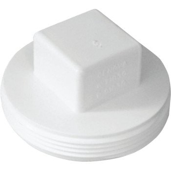 Canplas 414244BC Sewer Plug, 4 in, MNPT, PVC, White