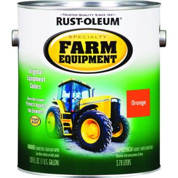 RUST-OLEUM SPECIALTY 7458402 Farm Equipment Enamel, Allis Chalmers Orange, 1 gal Can