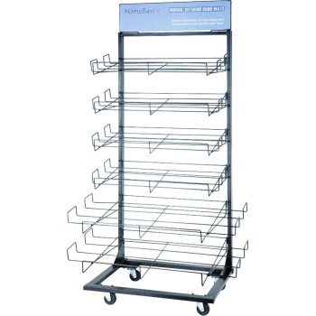 Simple Spaces RK-A01 Door Mat Display Stand, 220 lb, 40-1/2 in OAW, 28-1/2 in OAD, 75-1/4 in OAH, 6-Shelf, Metal
