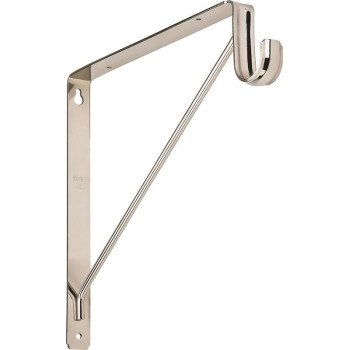 National Hardware S822-091 Shelf and Rod Bracket, 125 lb, Steel, Chrome