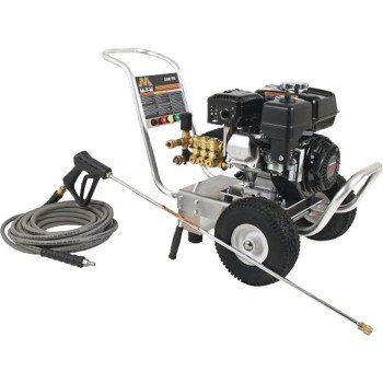 Mi-T-M CA Aluminum CA-2403-1MMH Pressure Washer, Gasoline, 5.5 hp, Honda GX200 OHV Engine, 2400 psi Operating