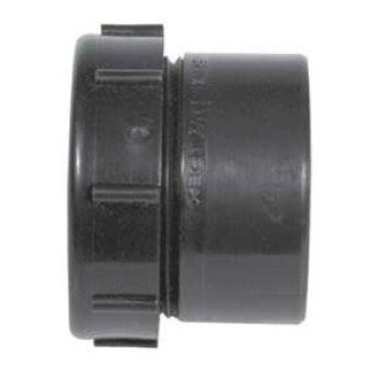 IPEX 027478 Trap Pipe Adapter, 1-1/2 x 1-1/4 in, Spigot x Plastic Nut x Male, ABS, Black