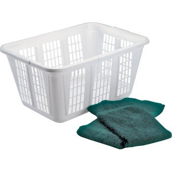 FG296585 WHITE LAUNDRY BASKET 