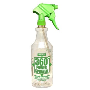 Harris 360-32S Spray Bottle, Adjustable Nozzle, Plastic, Clear