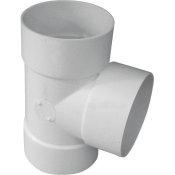 Canplas 414103BC Sewer Pipe Tee, 3 in, Hub, PVC