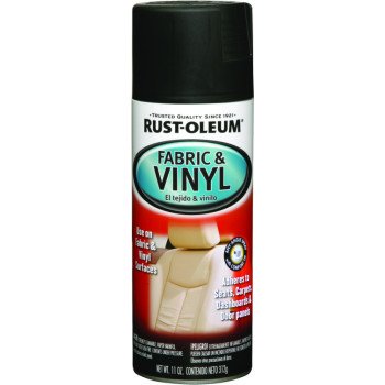 Rust-Oleum 248919 Automotive Upholstery Paint, Flat, Black, 11 oz, Can