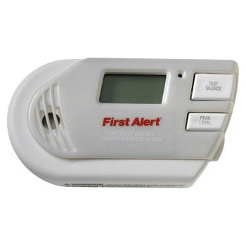 First Alert 1039760 Explosive Gas/Carbon Monoxide Alarm, Digital Display, 85 dB, Alarm: Audio, Electrochemical Sensor