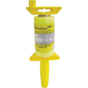 Stringliner 25112 Line Reel, 270 ft L Line, Fluorescent Yellow Line, 1/4 in Dia