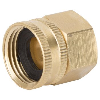 Landscapers Select GHADTRS-9 Swivel Hose Connector, 3/4 x 3/4 in, FNPT x FNH, Brass, Brass