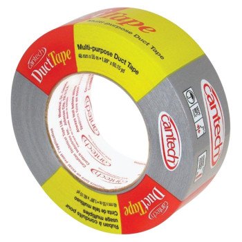 Cantech 395 Series 395-21 Duct Tape, 55 m L, 48 mm W, Polyethylene Backing, Gray