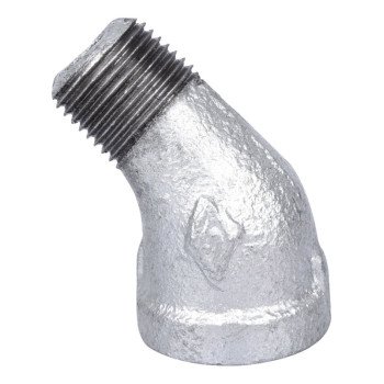 ProSource PPG121-10 Street Pipe Elbow, 3/8 in, Threaded x NPT, 45 deg Angle, SCH 40 Schedule, 300 psi Pressure