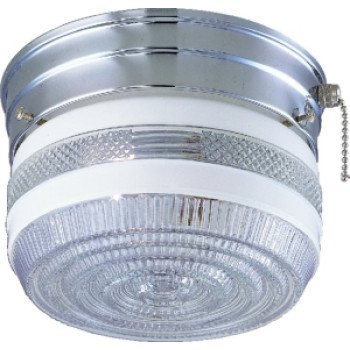 Boston Harbor F13CH01SW-6859CL3 Single Light Ceiling Fixture With Pull Chain, 120 V, 60 W, 1-Lamp, A19 or CFL Lamp