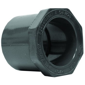 Lasco 837210BC Reducing Bushing, 1-1/2 x 3/4 in, Spigot x Slip, PVC, SCH 80 Schedule