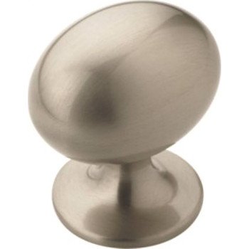 Amerock BP53018G10 Cabinet Knob, 1-3/8 in Projection, Zinc, Satin Nickel