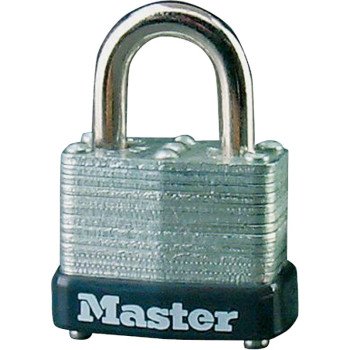 Master Lock 22T Padlock, Keyed Alike Key, 1/4 in Dia Shackle, Steel Shackle, Steel Body, 1-1/2 in W Body