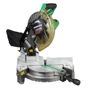 Metabo HPT C10FCH2SM Miter Saw with Laser Marker, 10 in Dia Blade, 5000 rpm Speed, 52 deg Max Miter Angle