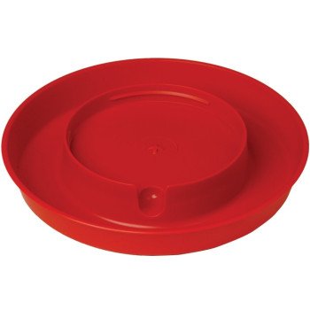 Little Giant 750 Poultry Waterer Base, 9 in Dia, 1-1/2 in H, 1 gal Capacity, Polystyrene, Red