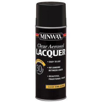 Minwax 152050000 Lacquer Spray, Semi-Gloss, Liquid, Clear, 12 oz, Can