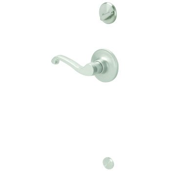 Schlage J Series JH59LAS619RH Handleset Interior Trim, 3 Grade, Mechanical Lock, Metal, Satin Nickel, Lever Handle